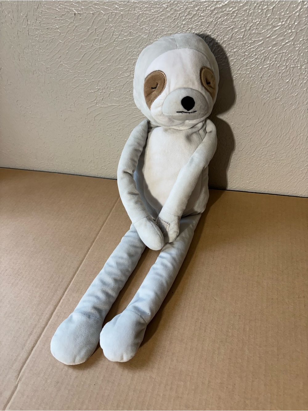 Pillowfort Sloth Gray Cuddle Plush Stuffed